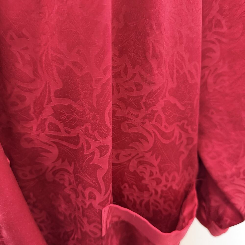 Vtg 90s Victoria's Secret Sz S Gold Label Satin Robe Jacquard Floral NO BELT - Picture 4 of 11
